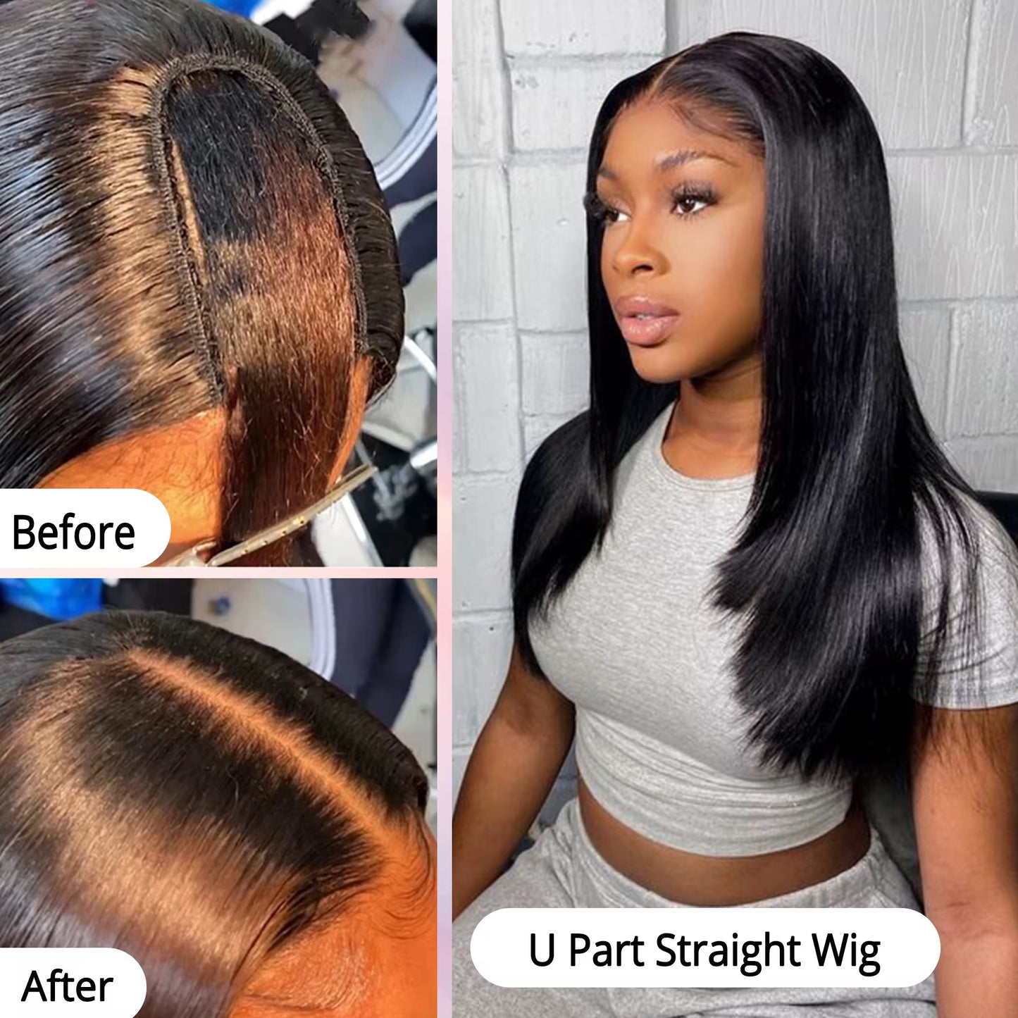 U-Part Human Wig 12 A (210%)